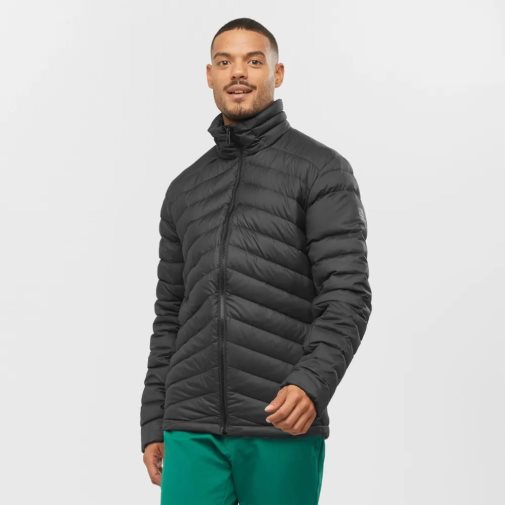 Black Salomon Essential Xwarm Down Men's Insulated Jackets | IE XW7890